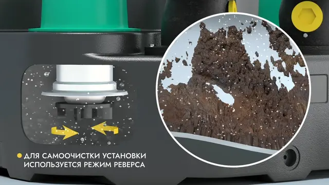 Самоочистка насосной установки с использованием режима реверса